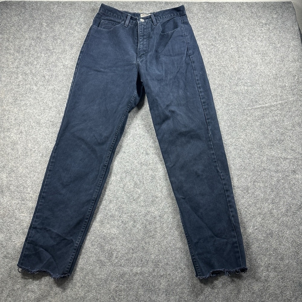 Guess Jeans Womens‎ 26 Blue High Waist Raw Hem USA Made Vintage Denim 26x28
